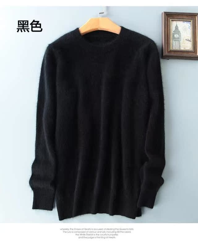 Mùa thu và mùa đông đích thực áo nhung nam tròn cổ đội mũ len cashmere áo len dệt kim cỡ lớn áo len nhung áo len thủy triều áo gile nam