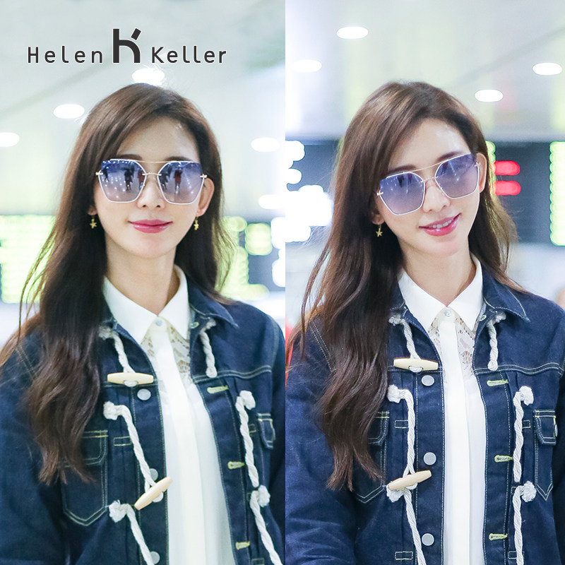 Helen Keller 海伦凯勒 19年新款 层叠镜框 偏光太阳镜 聚划算+天猫优惠券折后¥389包邮(¥489-100)4色可选