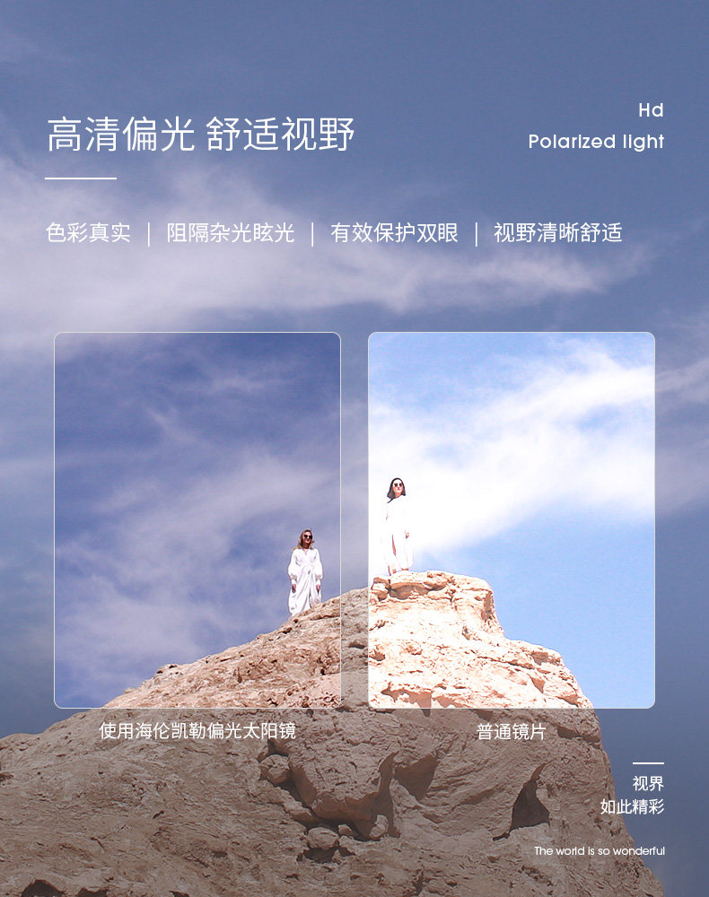 小编在用 海伦凯勒 时尚墨镜夹片 开车用 图7