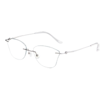 Helen Kellers new frameless beauty-rimmed glasses for women with myopia can be equipped with light prescription glasses to prevent blue light K2023