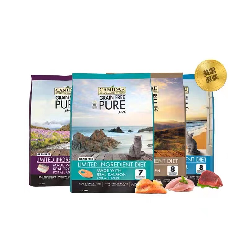 Canidae Grain-Free Chicken 10 Lbs Salmon Trout Hair & Coat Enhancing Weight Gain Kitten to Adult Cat Food