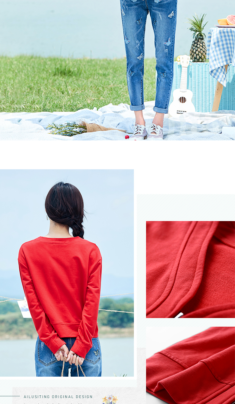 Ai Lusi Ting 2018 mùa thu mới V-Cổ dây kéo cardigan áo khoác nhỏ nữ ngắn lỏng ngắn coat áo khoác da lộn nữ