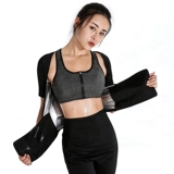 Комплект, утягивающий пояс на талию, спортивные штаны, в обтяжку, высокая талия, большой размер