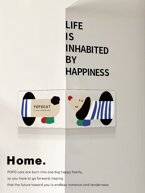 Dachshund Puppy Corner Decorative Painting, Creative Corner Hanging Painting, Children's Room Wall Corner Wall Covering, Living Room Entrance Mural