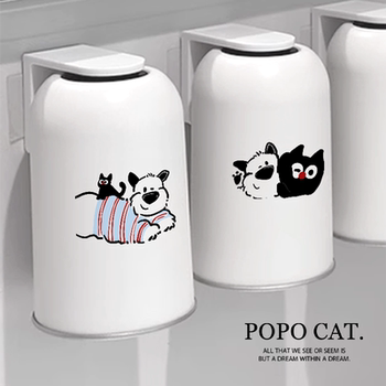 Bathroom Magnetic Mouthwash Cup Original Bobo Dog Tooth Cup Toothbrush Holder High-Value Stainless Steel Wash Cup Tooth Cup