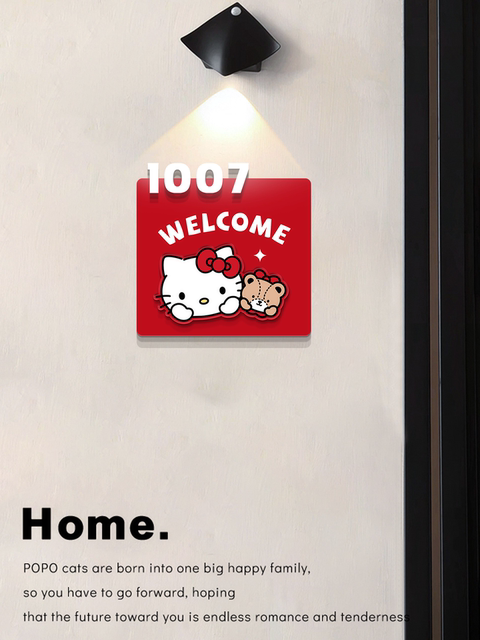 Acrylic Door Sign for Home Use, High-End Residential Decoration, Cute Number Door Sign, 2025 New Model, Entrance Door Sticker