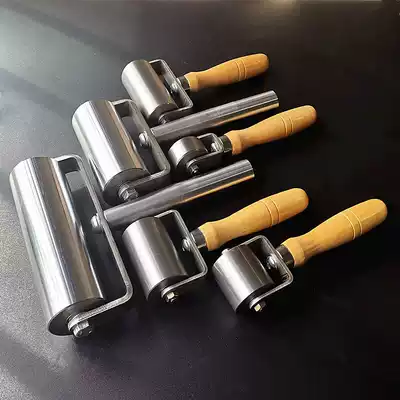 Metal press wheel double bearing solid flat pressure roller waterproof membrane leather edge roller self-adhesive seam tool