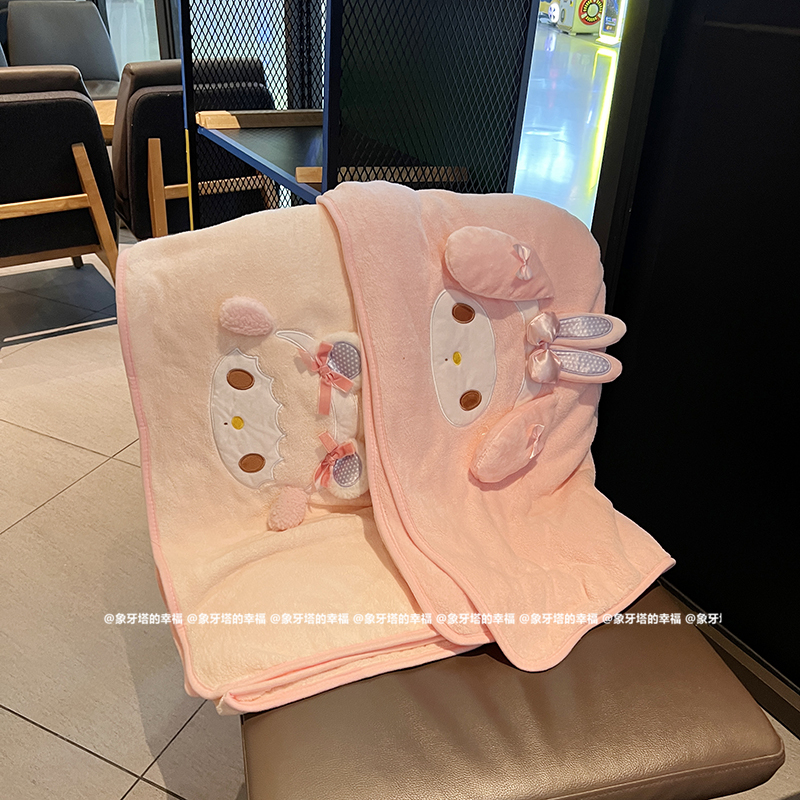 Cute Cartoon Bunny and Sheep Thickened Coral Fleece Bath Towel, Absorbent Large Towel, Sports Towel Blanket