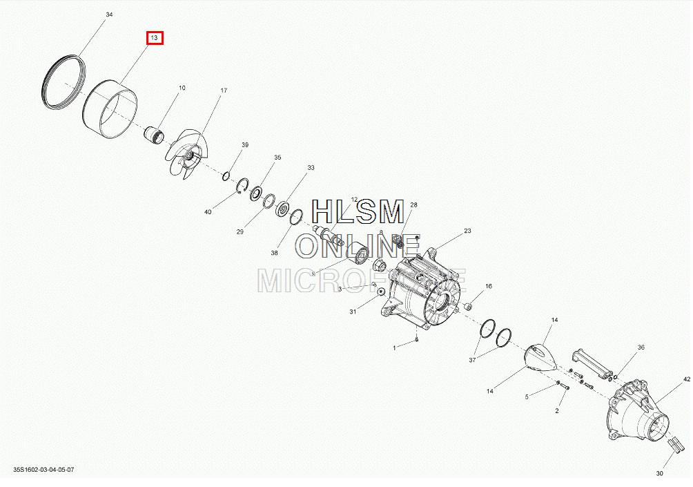 BRP Bombardier Sea-Doo MotorBoat RXP 300 Genuine Spare Parts Wear Ring