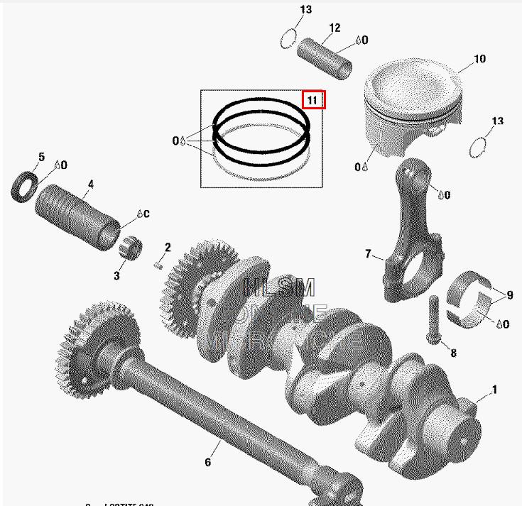 BRP Bombardier Sea-Doo Motor Boat 300 Original Spare Parts Piston Ring