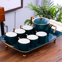 Nordic Tea Set Home Teapot Tea Cup Living Room Water Cup Modern Simple Creative Ceramic Cup Whole Bubble Cup