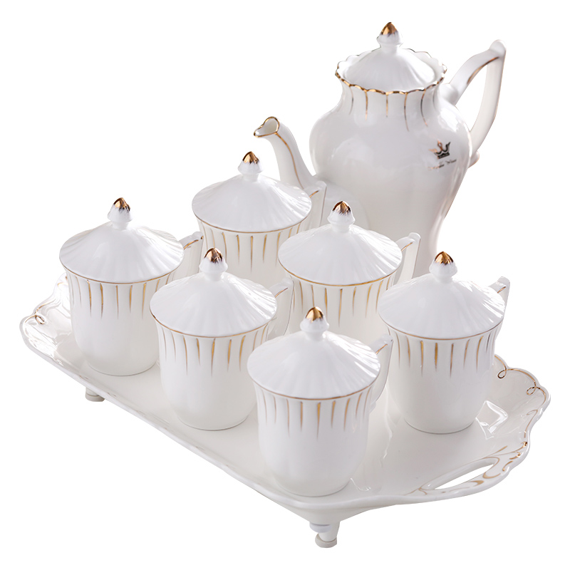 European home water suit ceramic cups cold water suit with high temperature resistant suit home sitting room glass cup