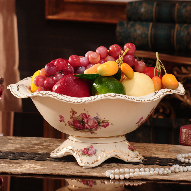 European ceramic bowl sitting room tea table fruit bowl furnishing articles household act the role ofing is tasted, creative and practical large dried fruit tray