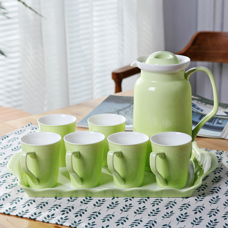 European ceramic cup with a cup glass suits for home water with tea sets suit cold water ceramic mail bags
