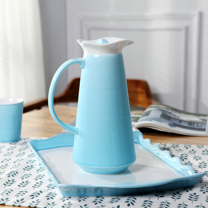 European ceramic cup with a cup glass suits for home water with tea sets suit cold water ceramic mail bags
