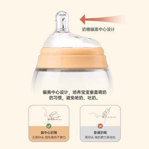 Аксессуары для новорожденных, стеклянная бутылочка для кормления для младенца, соска, пылезащитная крышка, завинчивающаяся крышка, ручка