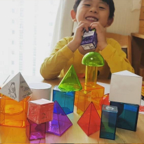 Childrens toy boy 2021 New transparent building block space three-dimensional geometry mathematics Enlightenment educational aids female