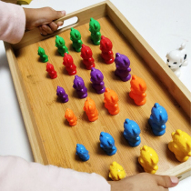 Montessori Rainbow Weight Bear Counting Toys Montessori Early Education Puzzle Enlightenment Cognitive Children Color Recognition