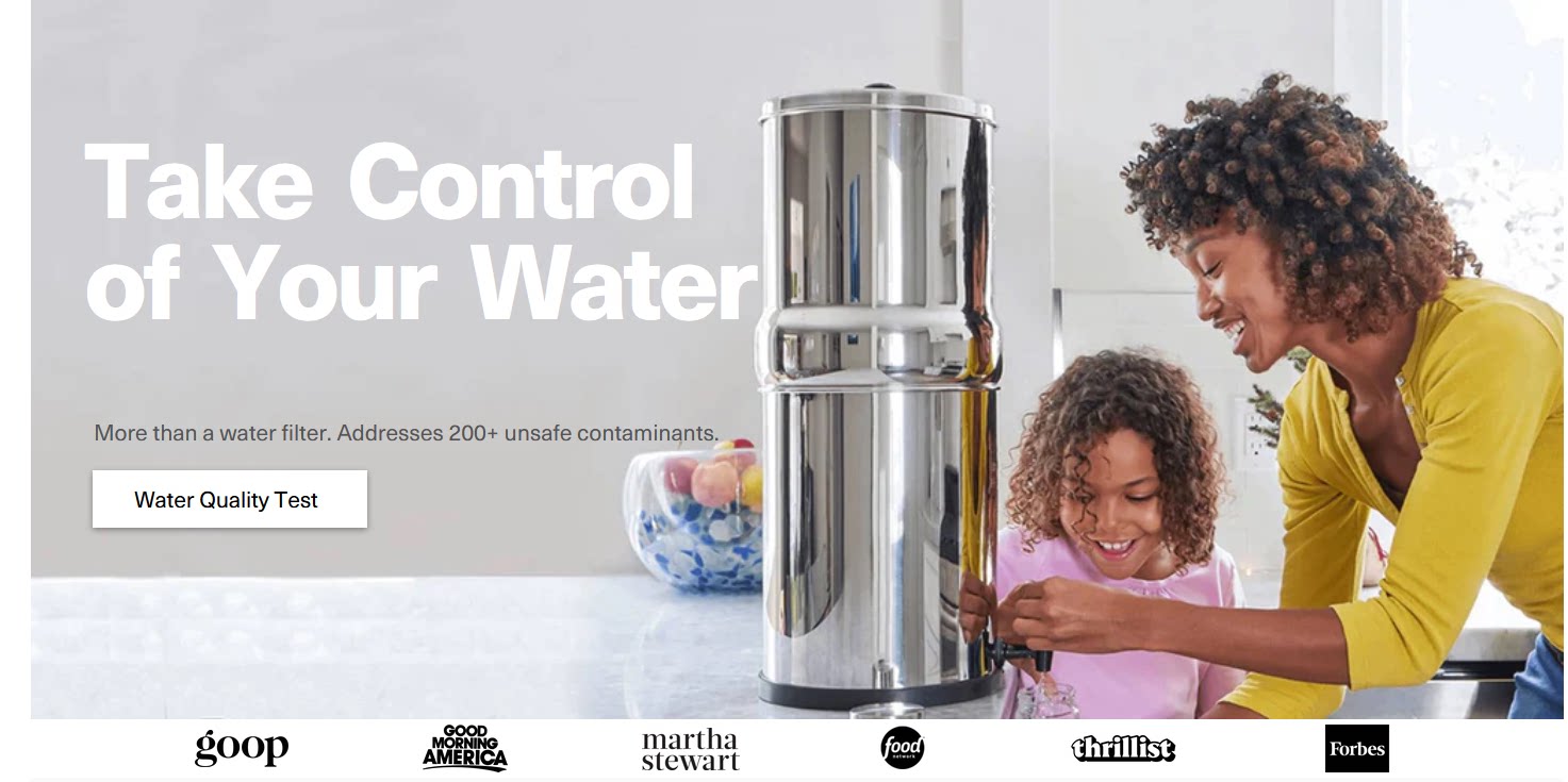 Фильтр для воды 美国伯基重力式净水器 berkey滤芯黑白组 big黑色滤芯家用野营适用