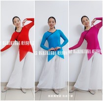 Rainy night sunshine on the road Flowers are blooming drunk butterflies New classical body dance suit red and blue powder