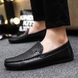 Дышащие и модные лоферы, мягкая поверхность, универсальные для работы, весенний стиль, легкая и энергичная официальная одежда в британском стиле на толстой подошве для молодых мужчин.