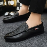 Мальчики для ботинки туфли Doudou Shoes Мужская ленивая обувь кожаная поверхность новая водонепроницаемая 2025 Новая летняя повседневная обувь