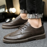 Тонкие туфли для отдыха для кожаной обуви, универсальная обувь, в корейском стиле