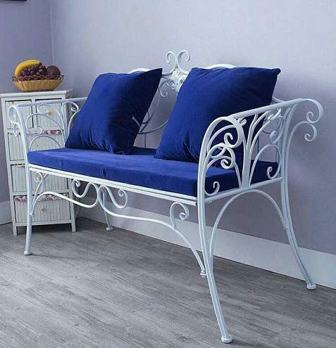 Balcony bench double chair park chair European-style chair courtyard wrought iron sofa chair indoor and outdoor light luxury net red chair