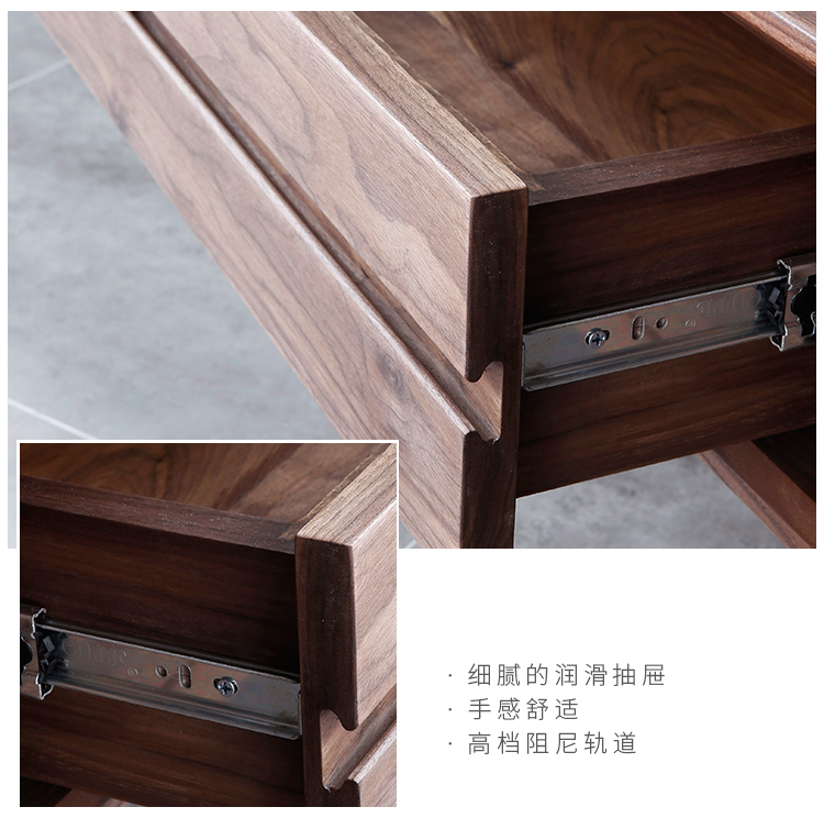 Đăng nhập đồ gỗ rắn gỗ óc chó đen bàn cà phê gỗ sáp dầu nghệ thuật Bắc Âu Cửa hàng đơn giản Nhật Bản - Bàn trà bàn trà nhật