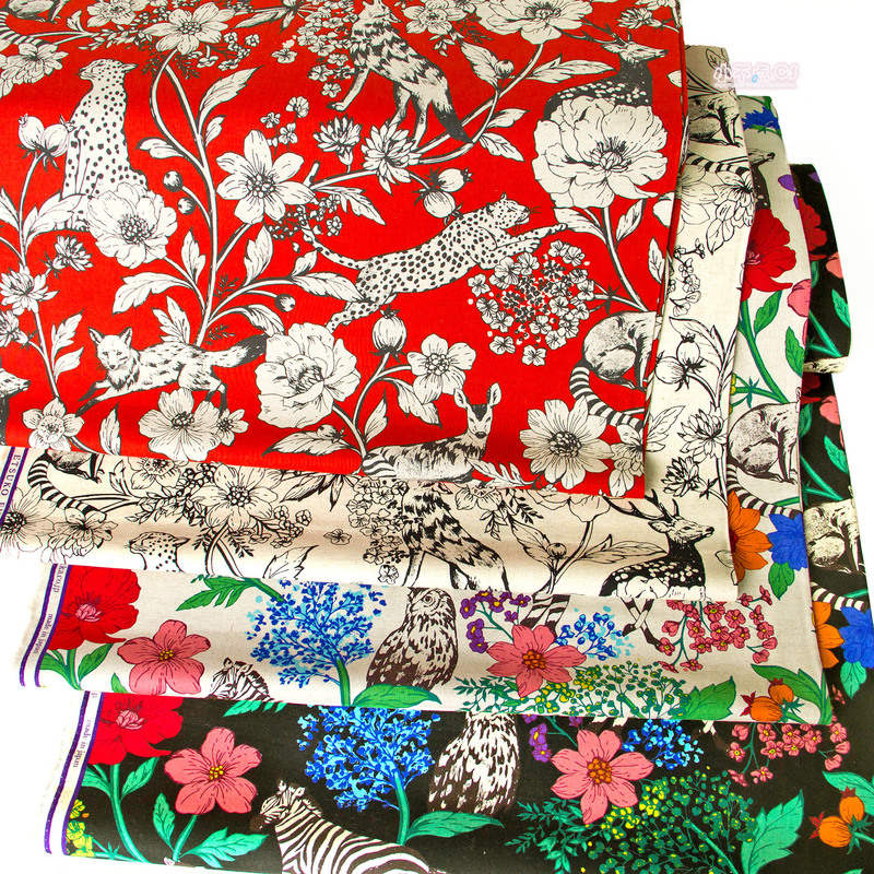 Echino Yukiko Echino Medium-Thick Cotton and Linen Handmade Patchwork Home Pillowcase Tablecloth Wonder Half Meter