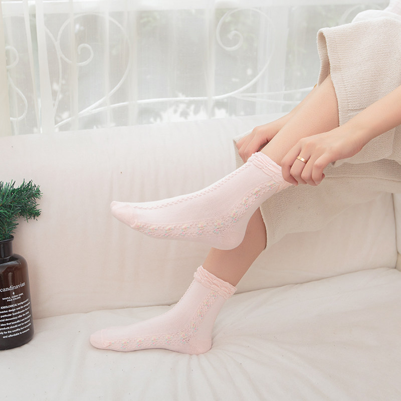 Moon Socks Colored Pure Cotton Postpartum Autumn Maternal Absorb Sweat Thin all cotton pregnant woman Songkou Sox Fall postpartum