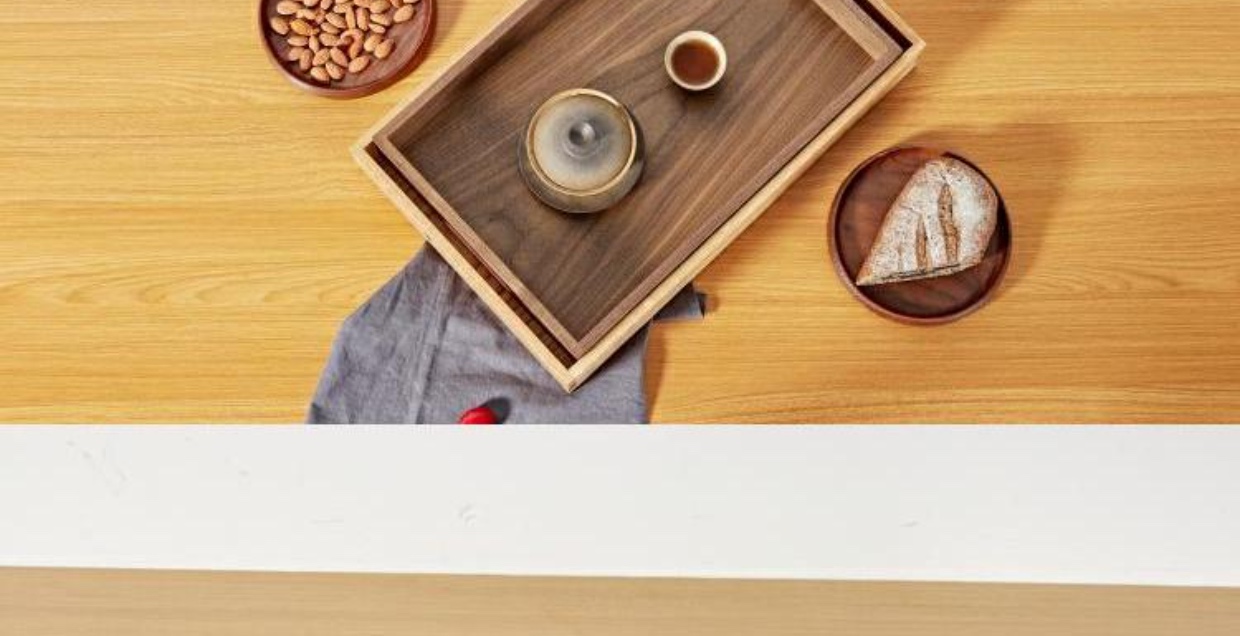 Khay gỗ hình chữ nhật Hi-Walnut Đĩa hình chữ nhật Hộp gỗ đa năng Hộp lưu trữ gỗ sồi khay trà gỗ trắc