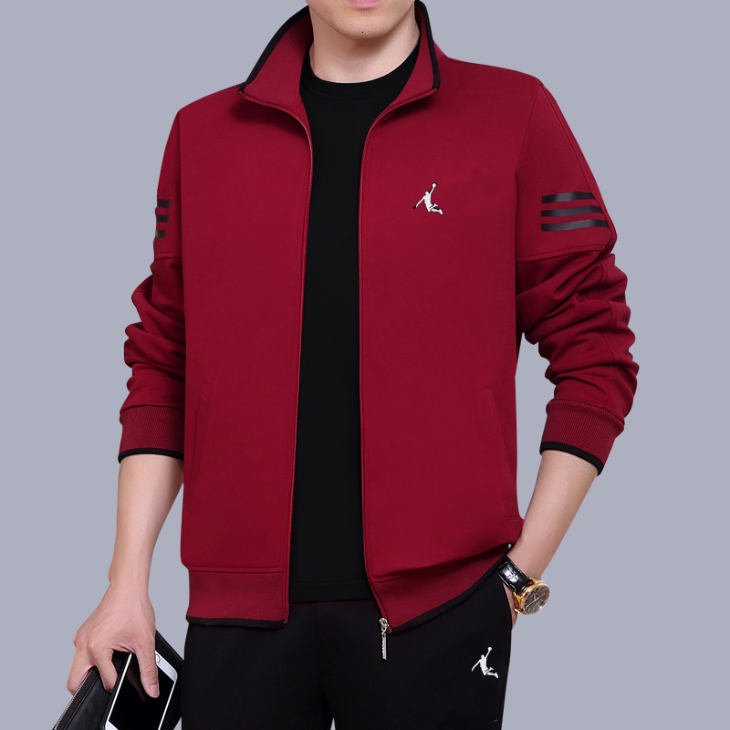 Brand Sports Suit for Men 2026 New Spring Style High-End Casual Loose Large Size Middle-Aged and Elderly Brand-Name Sportswear