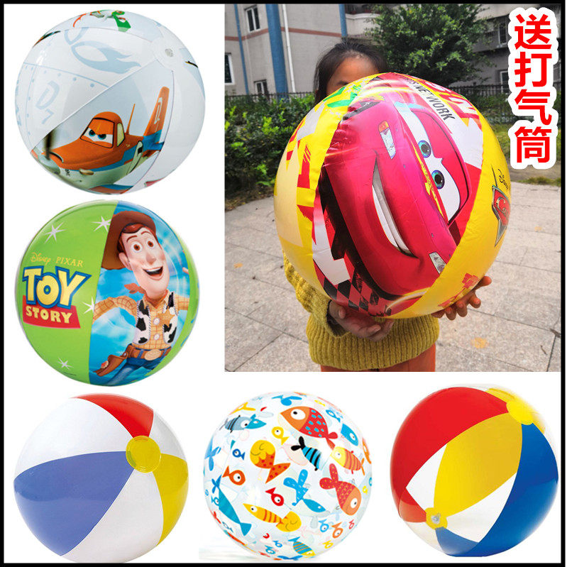 Beach Ball Children Early Teach Thickened Oversized Hand Pat Water Toy Swimming Water Polo Performance Props Inflatable Leather Ball