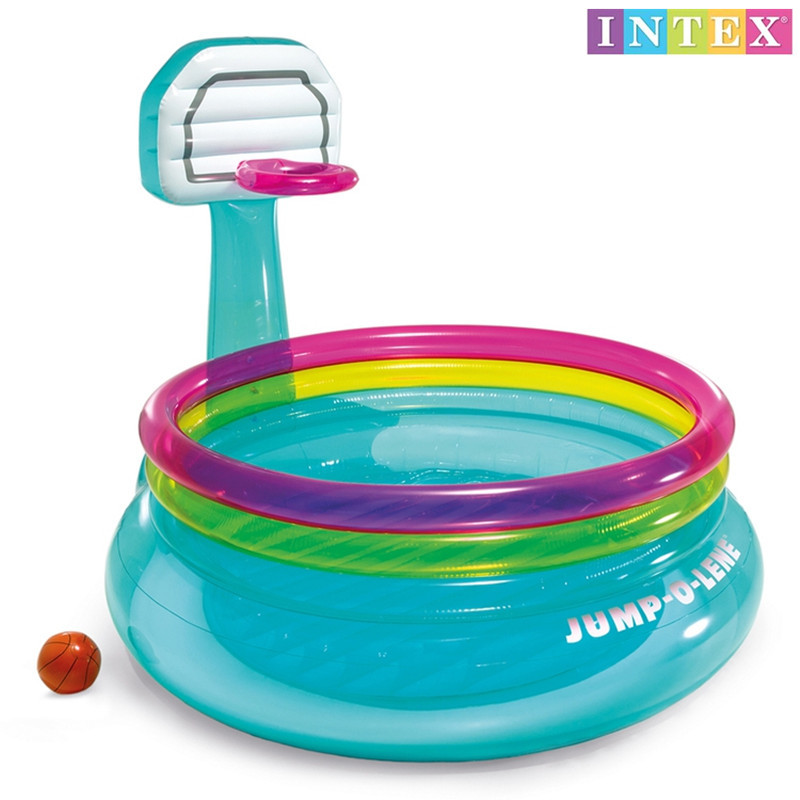 INTEX inflatable castle children trampoline bed Home Fold Inflatable Park Indoor Bounce Bed Toy Jump