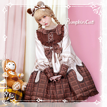 (Sales show) pumpkin cat 20 year edition of chocolate will become fat strap dress JSK OP