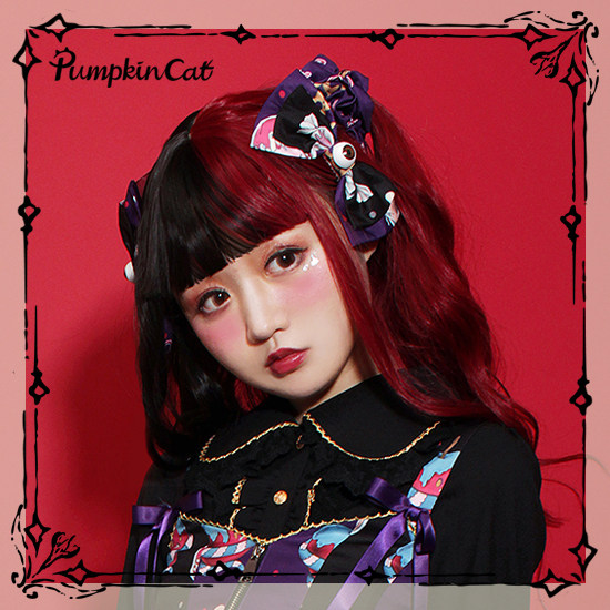 (Spot) Pumpkin cat, creepy candy, creepy sugar, headdress, side clip, bow tie, non-seven days