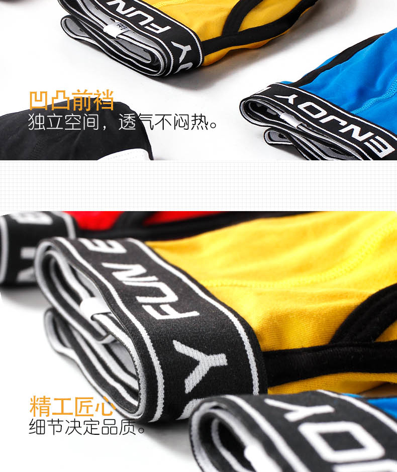 3 cặp đồ lót cotton tải đồ lót nam boxer thanh niên tam giác đồ lót nữ triều 2018 phiên bản mới của Hàn Quốc nội y cao cấp