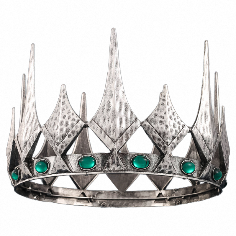 European and American Crown King Male Headwear Queen Palace Ancient Silver Snow White and the Huntsman Same Style Round Crown