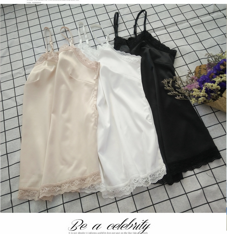 Mùa hè mới lụa mỏng áo yếm vest nữ dưới lụa ren V-cổ mặc áo lụa không tay băng lụa áo thun nữ đẹp