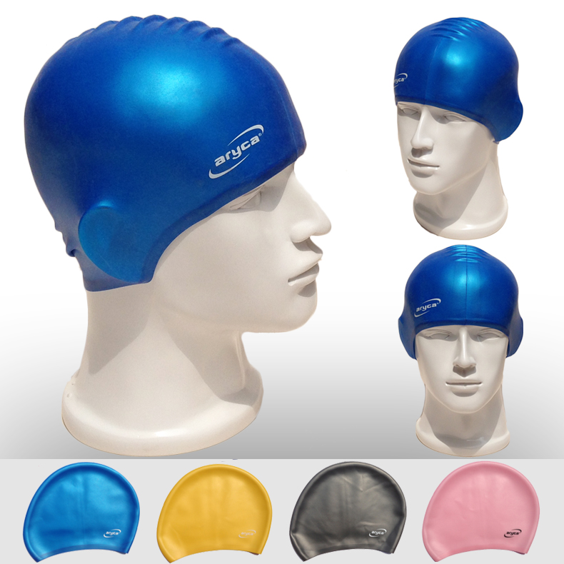 Yalijia aryca rắn màu mềm silicone không thấm nước mũ bơi người lớn tốt đàn hồi lớn tóc dài áp dụng 	mũ trùm đầu khi bơi