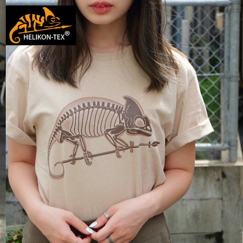 HELIKON Helicon cotton printed cultural shirt short-sleeved chameleon keel round neck shirt military fan T-shirt men's summer new