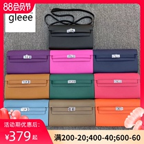 epsom palm pattern head layer cowhide kelly woc kelly bag shoulder oblique cross bag clutch leather womens bag