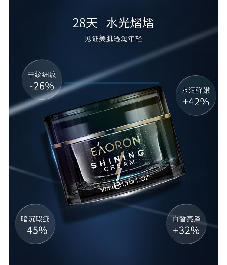 Úc eaoron úc kem dưỡng da mặt chai nhỏ màu đen dưỡng ẩm dưỡng ẩm lười không khí kem chống lão hóa và thức đêm kem