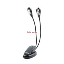 Clip-type LED music score lamp stand lamp music frame lamp double pole double lamp charging type night light