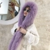 dearyan furs 2019 mới lớn lông cổ áo trùm đầu cáo lông thú thiết kế thời trang áo khoác parka phụ nữ - Faux Fur