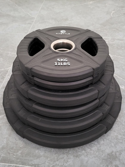 New Fisida Large-Hole Commercial Barbell Colorful Small-Hole Dumbbell Plates 5-20kg Home Fitness Barbell Set