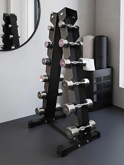 Pure Steel Electroplated Dumbbells 1.0-11kg Set with Dumbbell Rack for Personal Training, Yoga, Men and Women, Home Gym Dumbbells