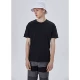 Áo thun nam tay dài màu mè của La Chapelle 2019 mới màu trắng cotton cổ tròn áo thun nam Slim - Áo phông ngắn áo thun polo