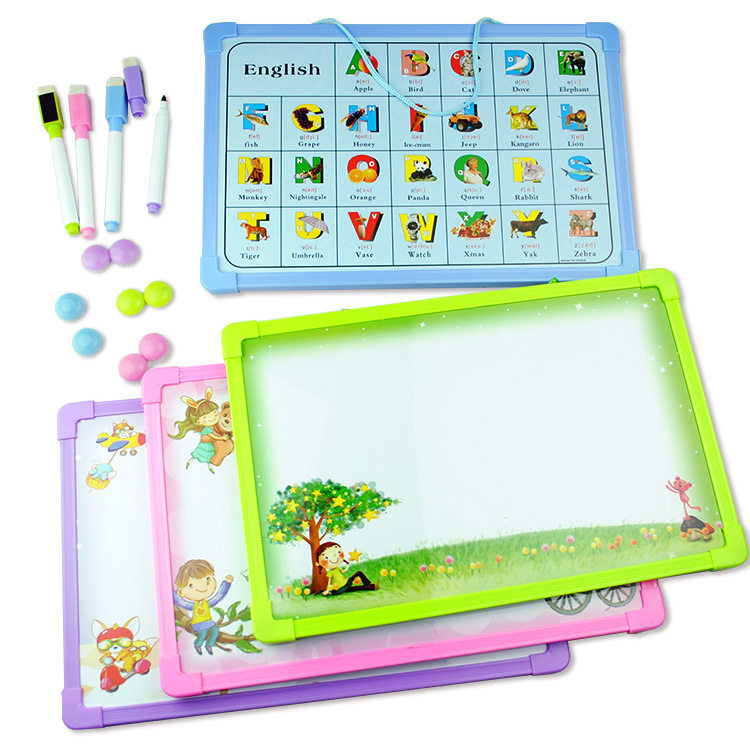 Children's whiteboard magnetic English alphabet home blackboard teaching practice writing board infant baby early education teaching aids